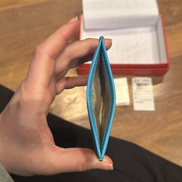 Coach Card Case- Robins egg blue - Picture 3 of 4